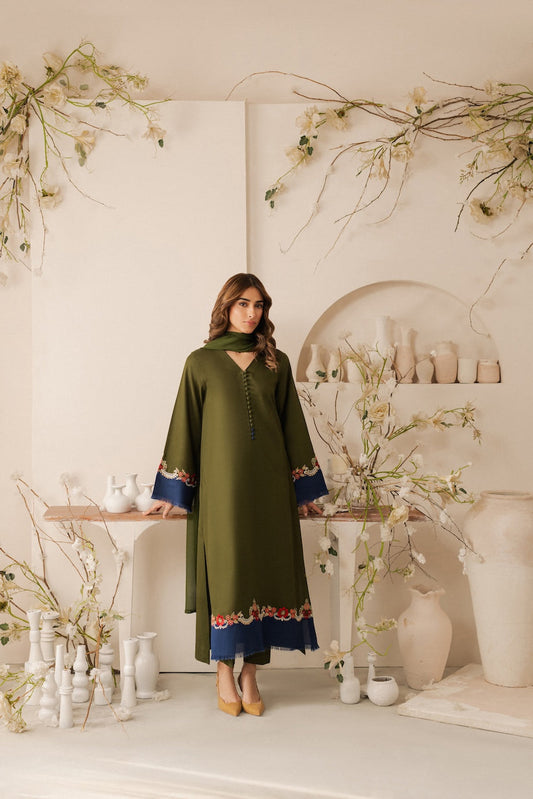 VINTAGE LUXURY UNSTITCHED DHANAK 3PC