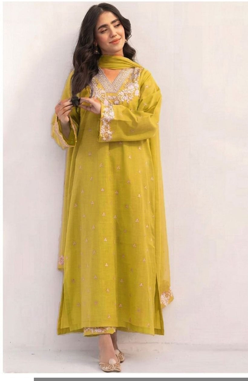 PEZWAN 3PC CAUSAL EMBROIDERED UNSTITCHED COLLECTION