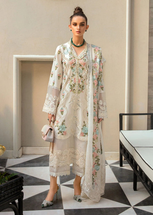CRIMSON UNSTITCHED 3PC DHANAK COLLECTION