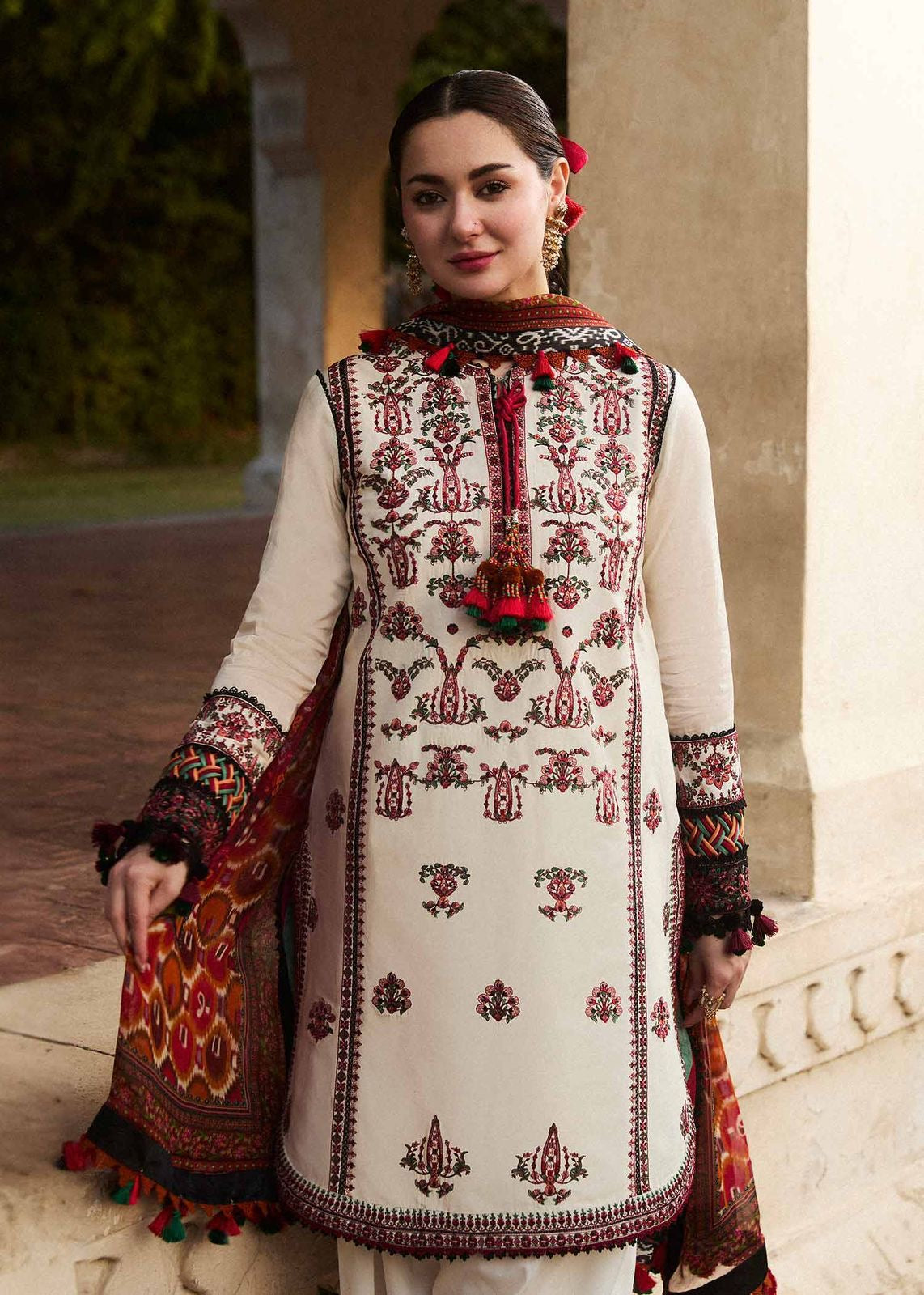 QALAMKAR-3PCS HAVEY SHAWL DHANAK COLLECTION