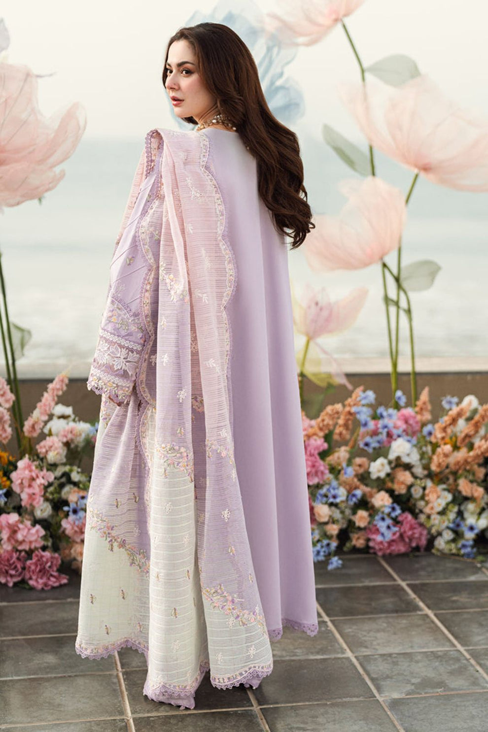 QALAMKAR-3PCS LAWN HAVEY EMBROIDERED UNSTITCHED COLLECTION