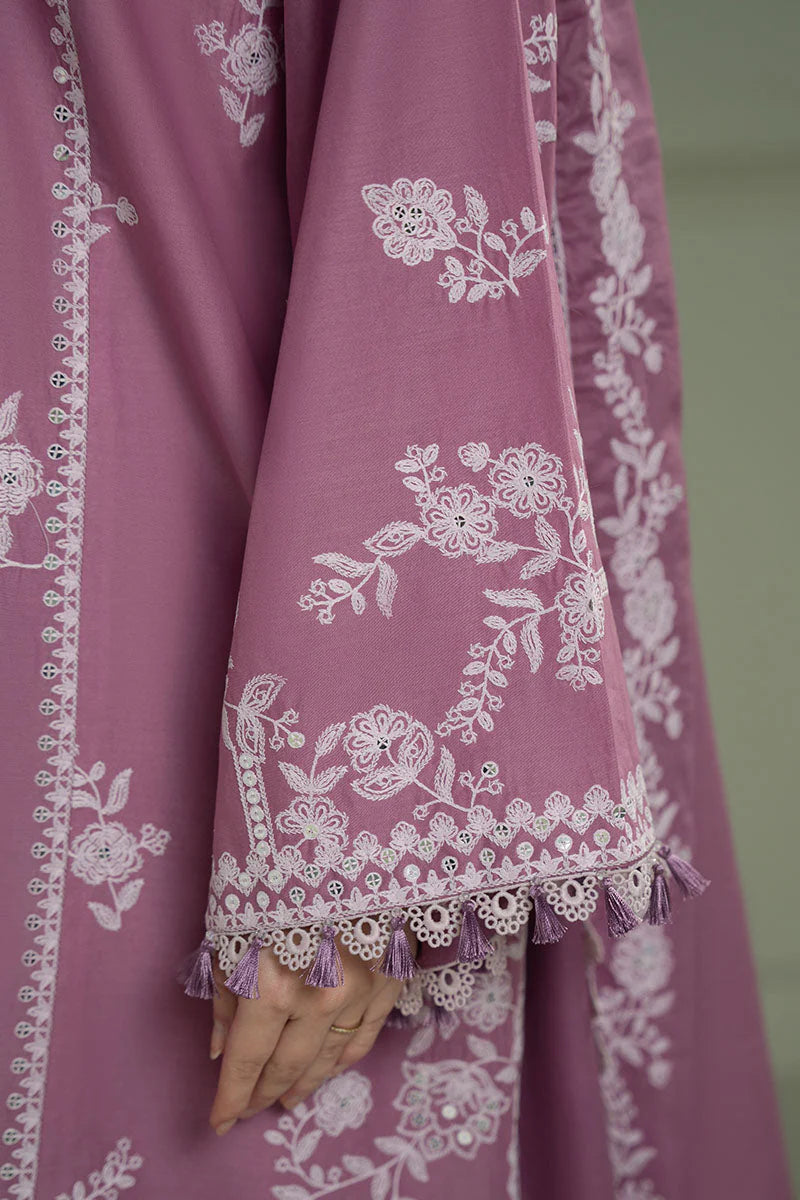 CROSS STITCH LUXURY WINTER UNSTITCHED EMBROIDERED 3PC WITH DHANAK EMBROIDERED SHAWL