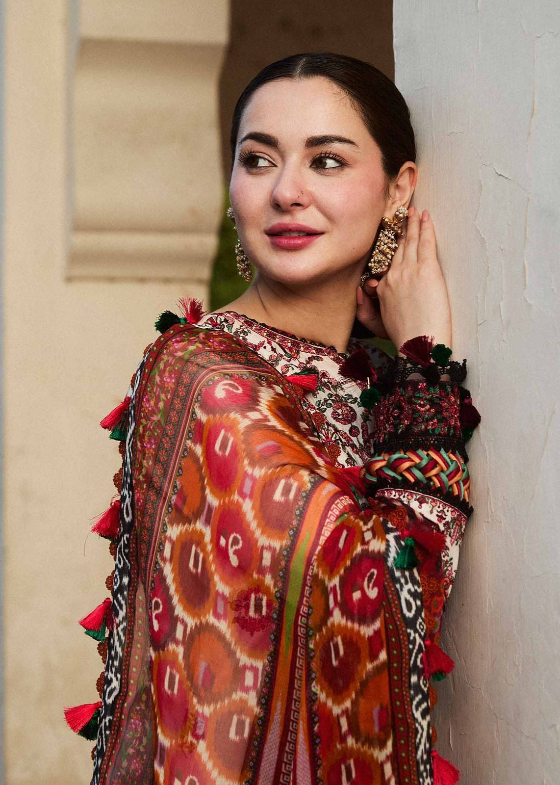 QALAMKAR-3PCS HAVEY SHAWL DHANAK COLLECTION
