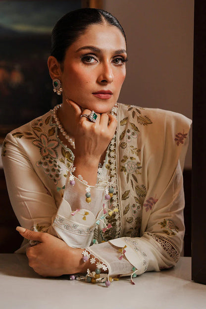 CROSS-STITCHED LUXURY UNSTITCHED WINTER DHANAK EMBROIDERED 3PC WITH DHANAK EMBROIDERED SHAWL