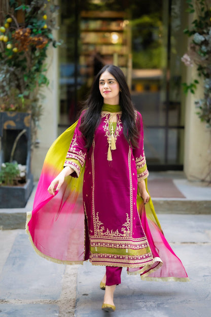 OMAL BY KOMAL*SUMMER 3PCS EMBROIDERED UNSTITCHED COLLECTION