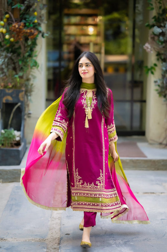OMAL BY KOMAL*SUMMER 3PCS EMBROIDERED UNSTITCHED COLLECTION