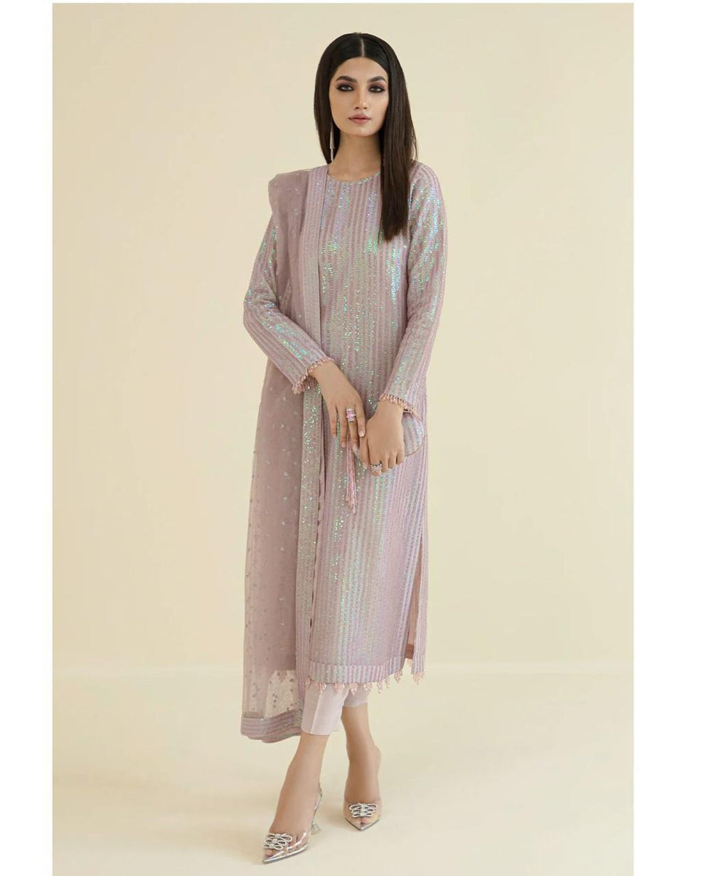 Luxury Party wear collection heavy sequins embroidery dress