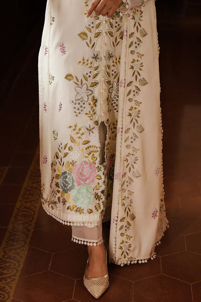 CROSS-STITCHED LUXURY UNSTITCHED WINTER DHANAK EMBROIDERED 3PC WITH DHANAK EMBROIDERED SHAWL