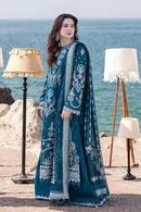 QALAMKAR-3PCS DHANAK HAVEY EMBROIDERED SHIRT WITH CHIFFON HAVEY EMBROIDERED DUPATTA