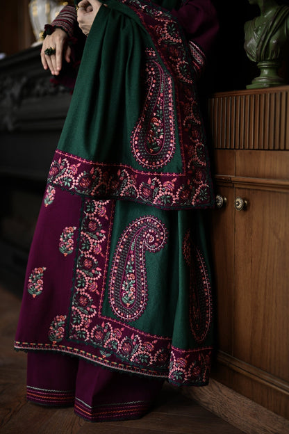 ZAIB | DEEP PLUM | UNSTITCHED LAWN 3PC