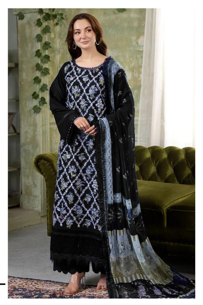 Sobia Nazir DHANAK EMBROIDERED WINTER 3PC WITH Printed Shawl