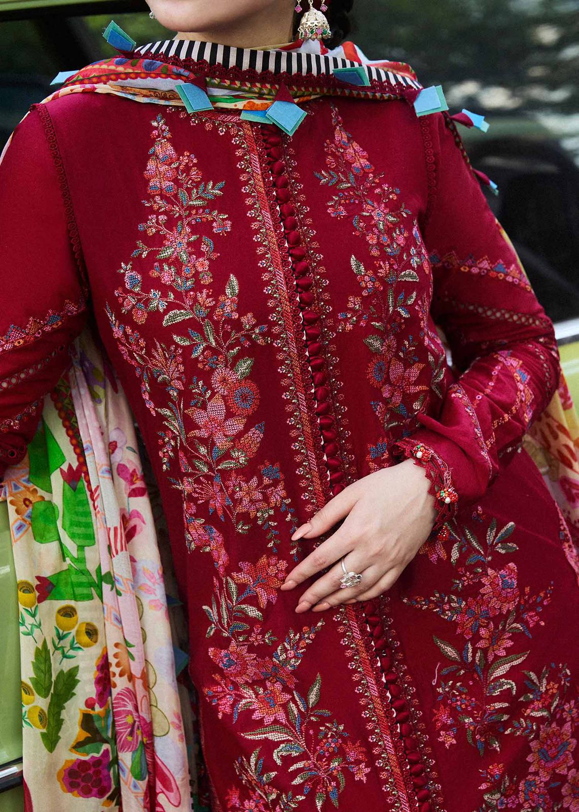 HUSSAIN REHAR LUXURY 3PCS HAVEY EMBROIDERY UNSTITCHED COLLECTION