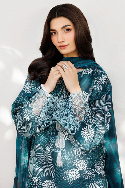 Baroque MOST DEMANDING EDITION* *03PCS UNSTITCHED SUIT* *FABRIC Digtal printed lawn90/88*