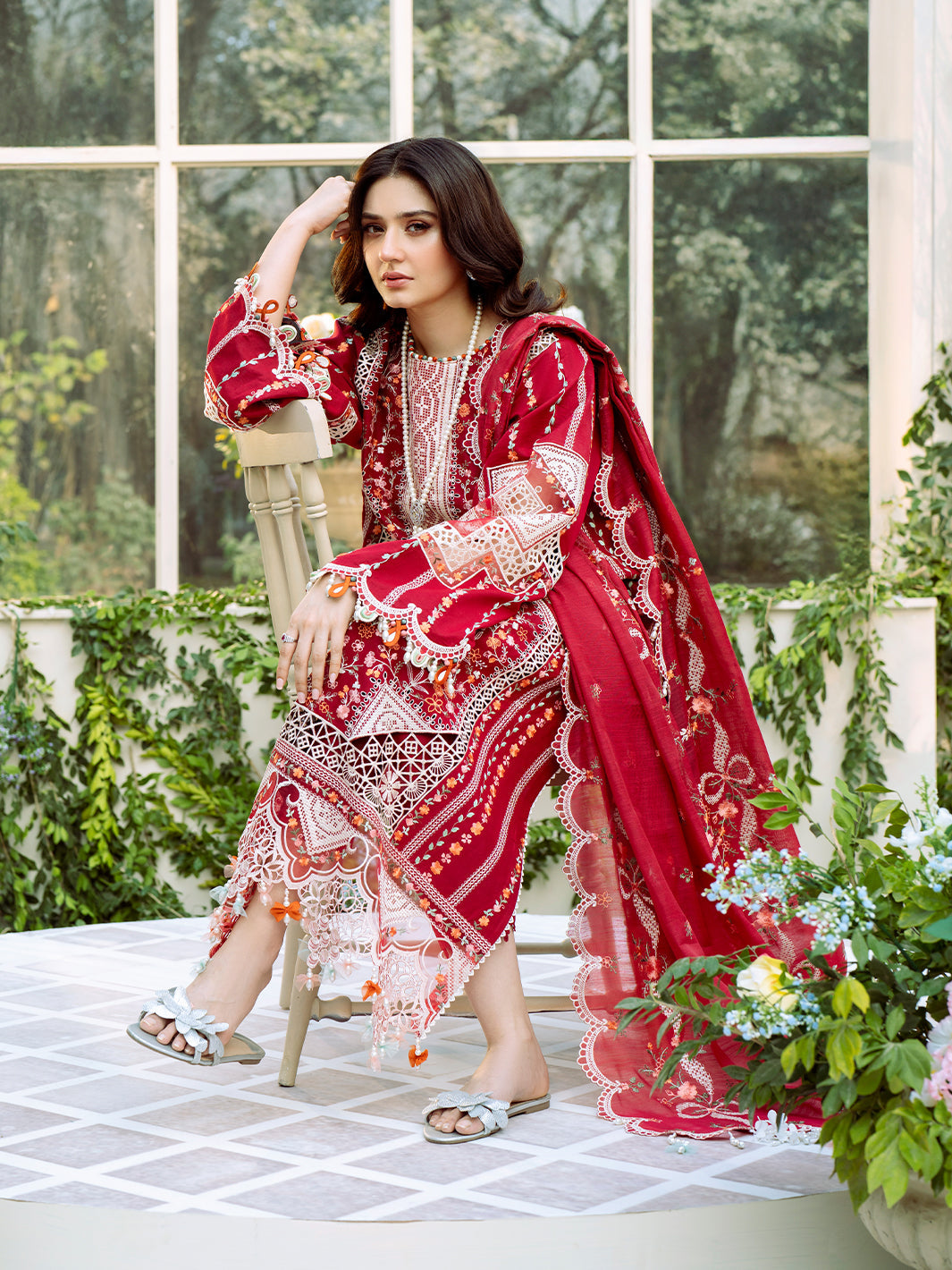 BIN ILYAS LUXURY LAWN EMBROIDERED  90/88 LAWN COLLECTION