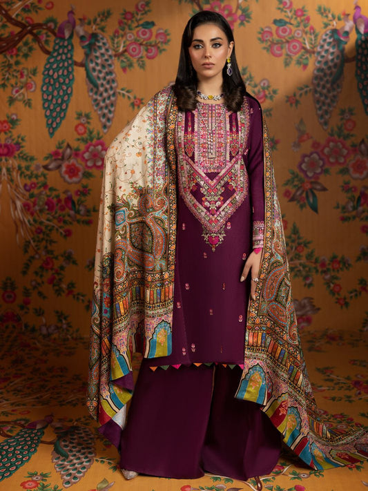 JAZMINE WINTER 3PC DHANAK EMBROIDERED COLLECTION