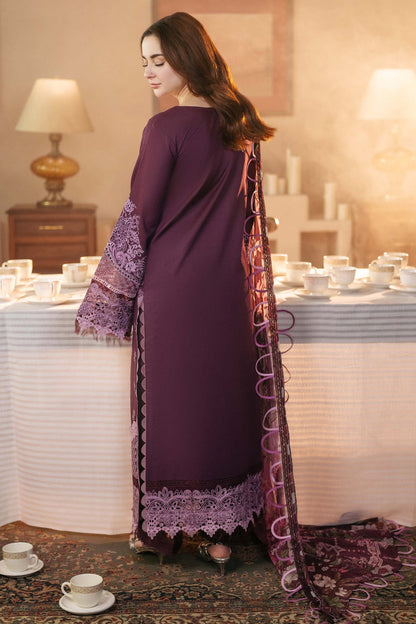 JADE-3PC DHANAK SEQUENCE EMBROIDERED SHIRT WITH COUTRAI PRINTED SHAWL & DHANAK TOUSER