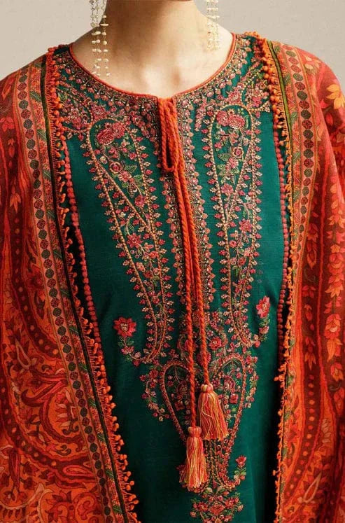 HUSSAIN REHAR LUXURY 3PCS HAVEY EMBROIDERY LAWN 90/88 COLLECTION