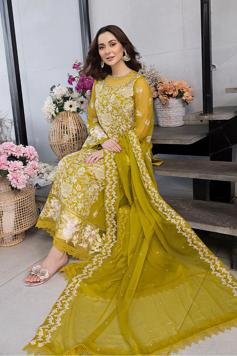 AZURE 3PC LAWN CASUAL COLLECTION