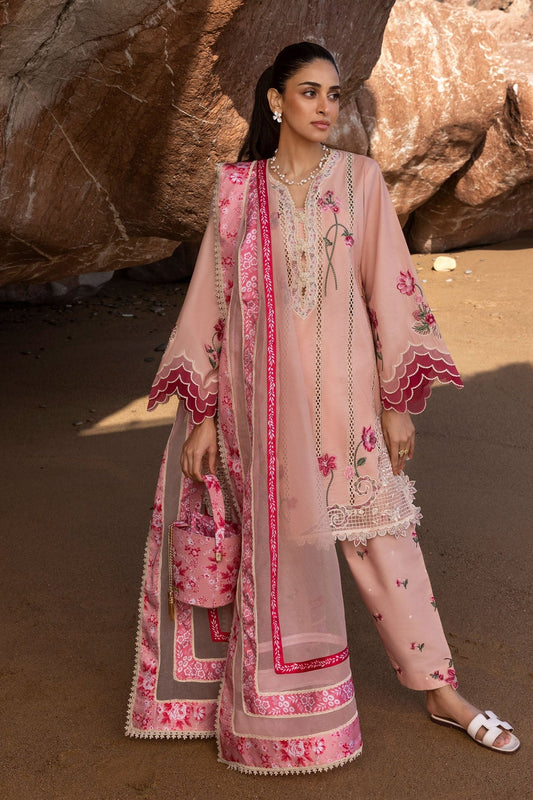 CRIMSON WINTER UNSTITCHED DHANAK EMBROIDERED 3PC WITH COTRI PRINTED SHAWL