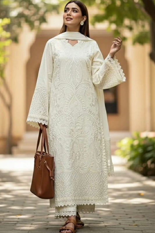 SHANZAY 3PC LAWN 🤍EMBROIDERED UNSTITCHED COLLECTION