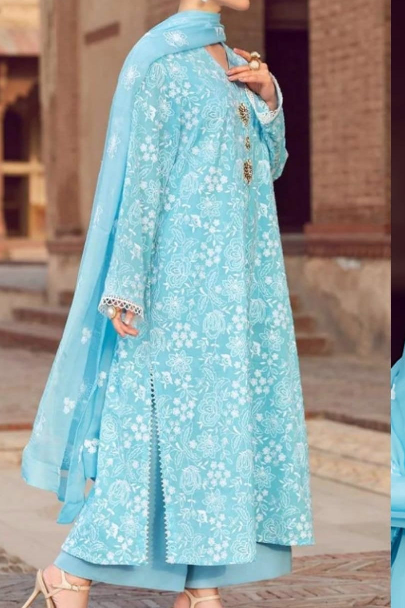 BAREEZE 3PCS LAWN EMBROIDERED UNSTITCHED COLLECTION