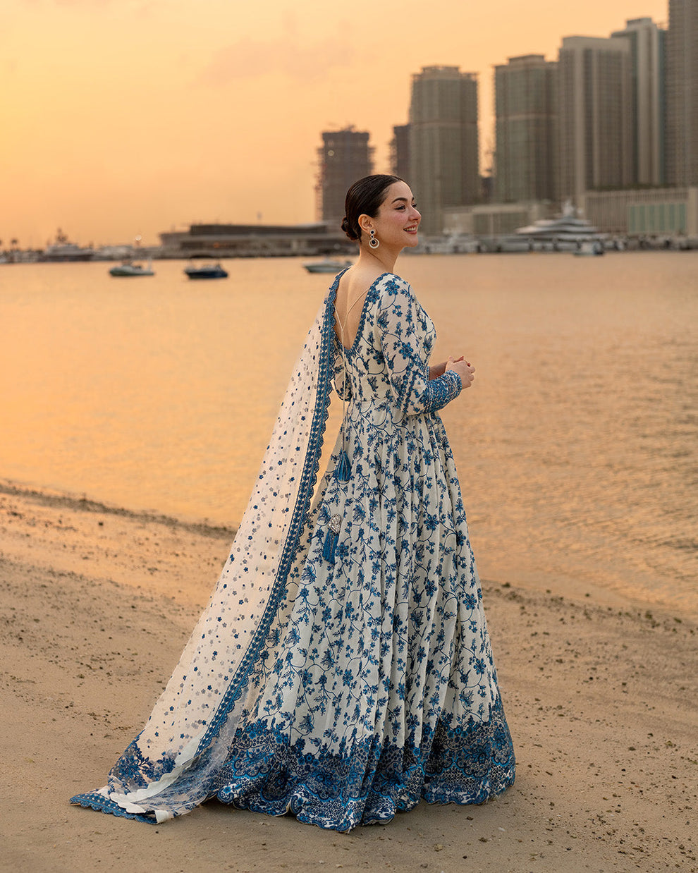 Faiza saqlain summer  collection hit  Code  e on Fine Quality Lawn with Chiffon  Emb Dopatta*