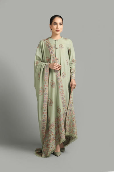 BAREEZE - UNSTITCHED 3PC EMBROIDERED DHANAK WITH EMBROIDERED SHAWL