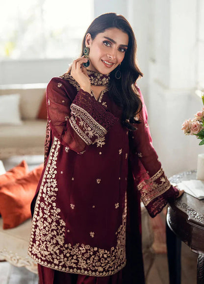 Azure Unstitched lawn Embroidered 3pc with lawn Embroidered Cut-work Ready To Wear Shawl