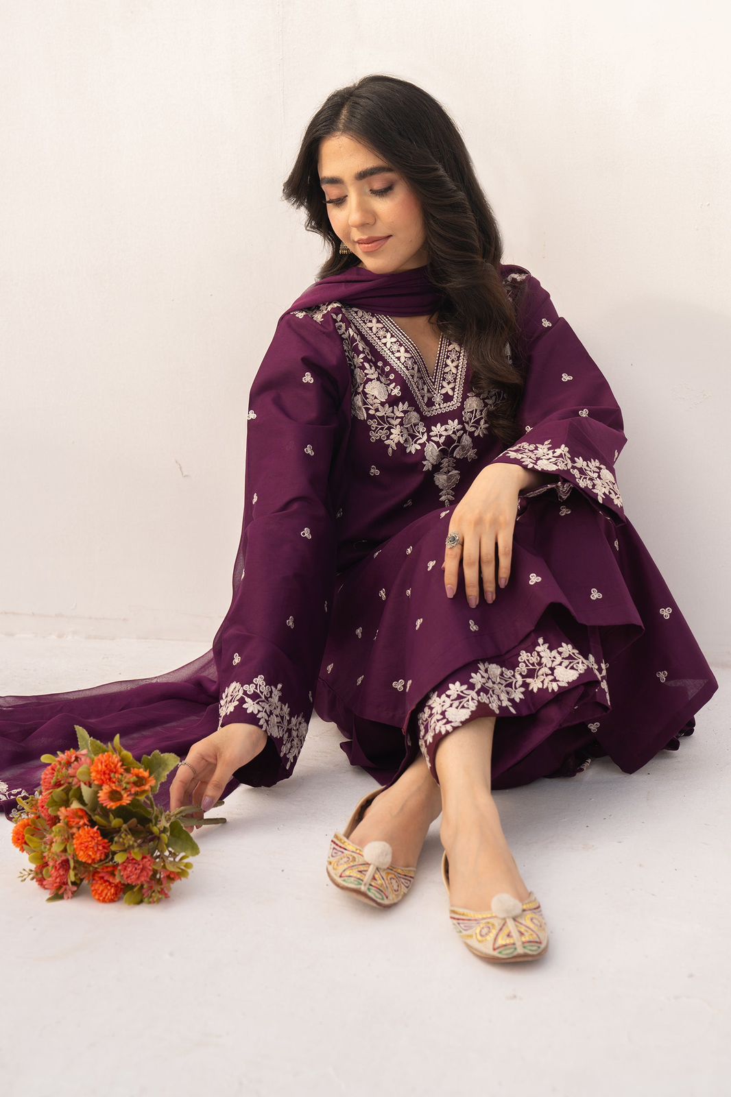 PEZWAN 3PC CASUL EMBROIDERED UNSTITCHED COLLECTION