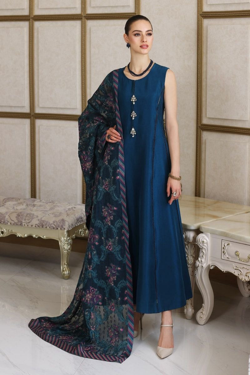 BAREEZE WINTER DHANAK 3PC UNSTITCHED WITH DHANAK HAVEY EMBROIDERED SHAWL