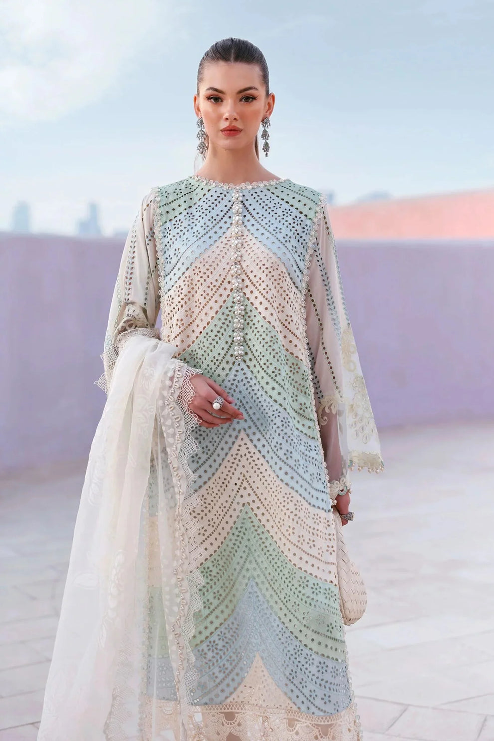 MARIA.B/HAVEY EMBROIDERED/3PC LUXURY LAWN