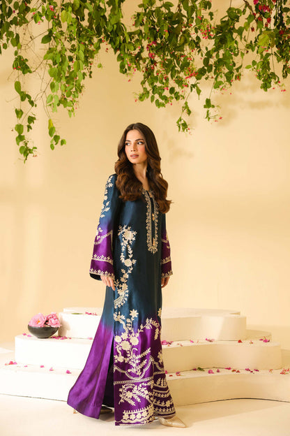 Silk unstitch double shade digital printed Most luxury article arrived