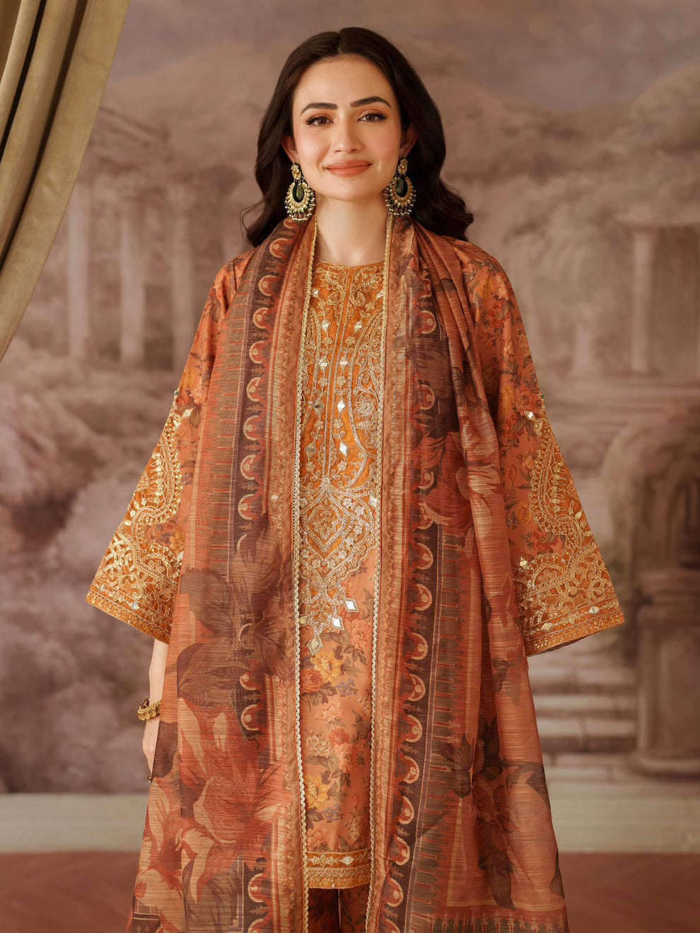 Mohagni MOST DEMANDING EDITION* *03PCS UNSTITCHED SUIT* *FABRIC Digtal printed lawn90/88*