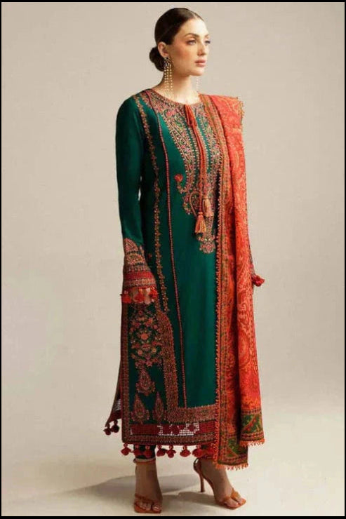 HUSSAIN REHAR LUXURY 3PCS HAVEY EMBROIDERY LAWN 90/88 COLLECTION