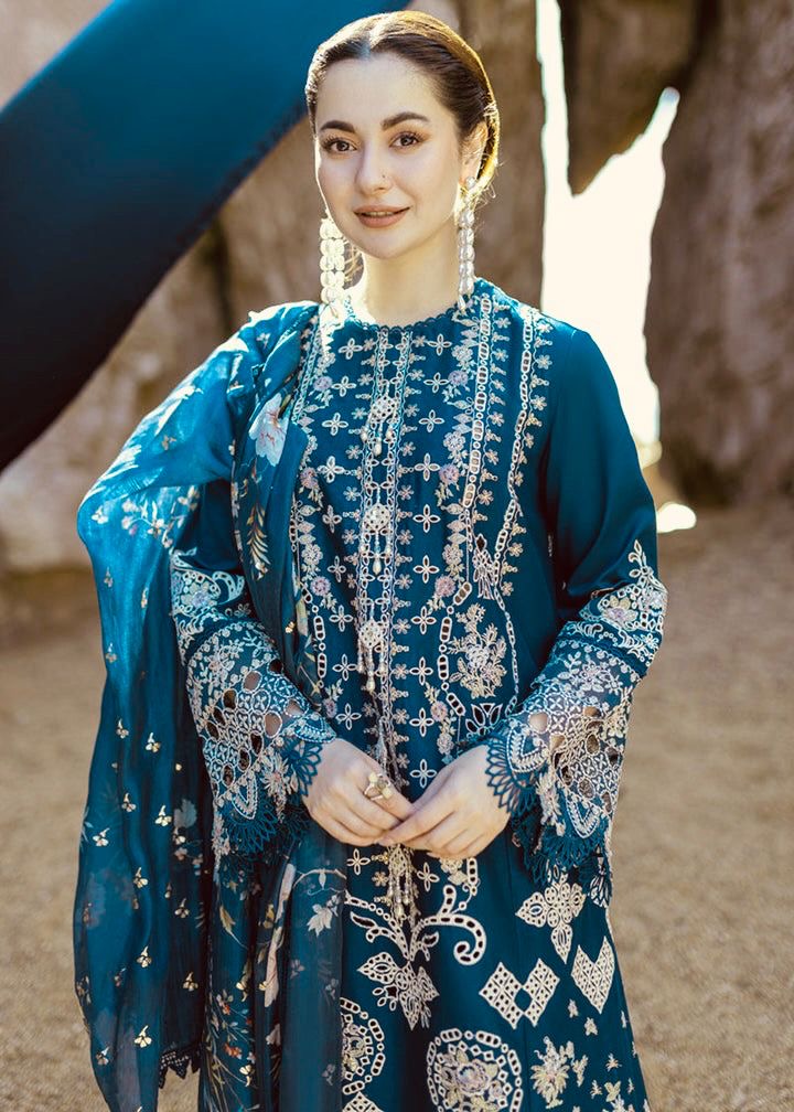 QALAMKAR 3PC LAWN EMBROIDERED UNSTITCHED COLLECTION CODE