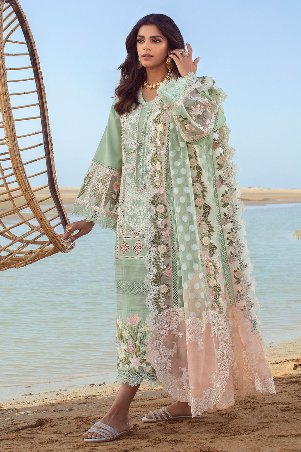 CRIMSON LUXURY UNSTITCHED NEW ARRIVAL `EID COLLECTION`