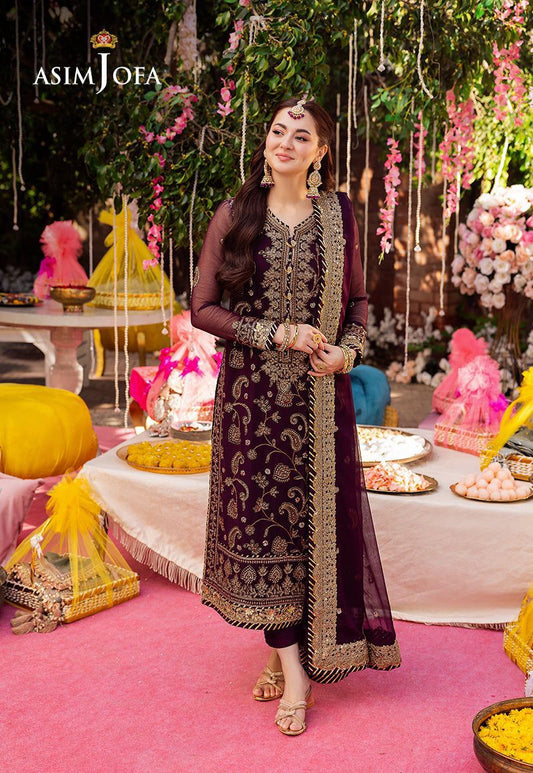 ASIM JOFA CHIFFON Suit With MALAI Trouser
